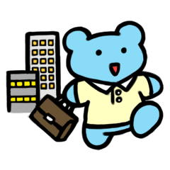 blue bear MIZUIRO-KUN Sticker 3