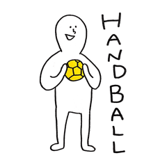 Simple handball sticker