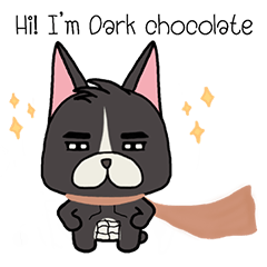 French Bulldog: Dark chocolate (Eng ver)