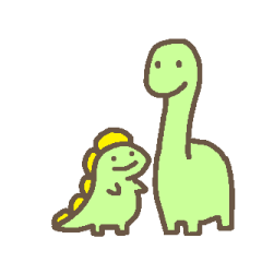 Kawaii Dinosaur Animation Sticker Thai