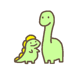 Kawaii Dinosaur Animation Sticker Thai