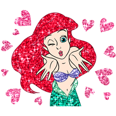 The Little Mermaid Sparkling Stickers