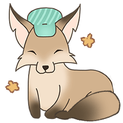 Blue hat little fox