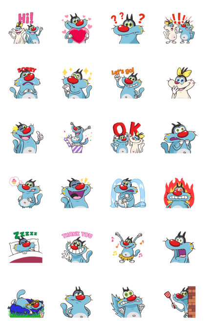 スタンプ無料get Oggy Animated Stickers Stampick スタンピック