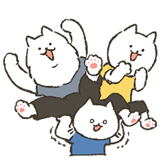 Fun Trio: Cat, Chin, Pomeranian