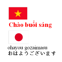Vietnamese and Japanese greetings