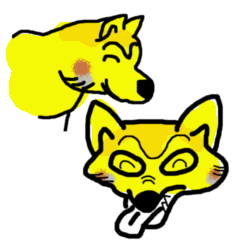 Funny Yellow-Shiba Inu greets every day
