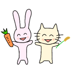 smiley easy rabbit & cat