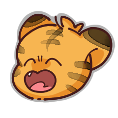 tiger tiger cartoon sticker