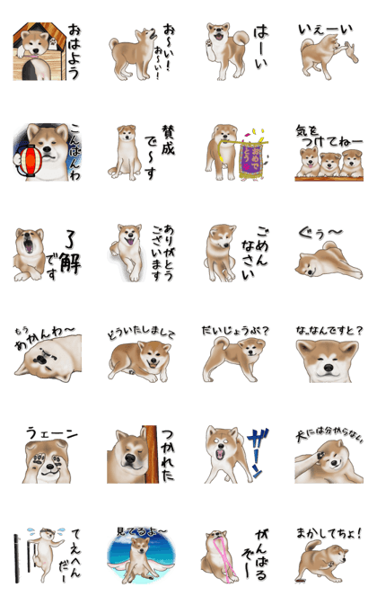 スタンプ無料GET!】 動く！秋田犬Ⅱ｜ Stampick! （スタンピック）