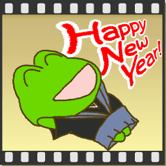 Frog's NewYear moving sticker2.