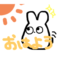 Daily life of white rabbit