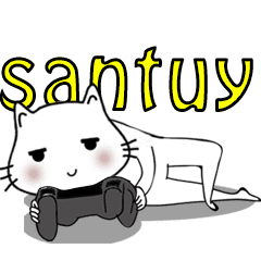 White Lazy Cat 1
