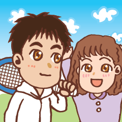 Sticker for Kaori who loves tennis