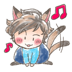 Tsundere cat ear boy