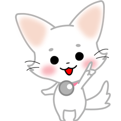White cat speaks the Kansai dialect