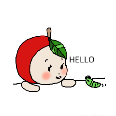 Cute baby Apple & caterpillar