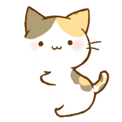 Calico cat Miku Sticker for photo