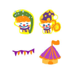 可愛精靈小丑分隔線