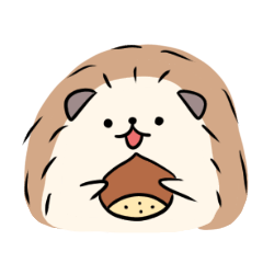the stickers of hedgehog autumn version