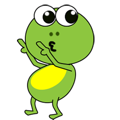 baby cute green frog v3
