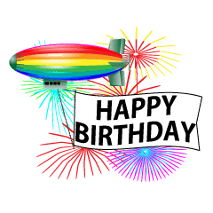 Animated Happy Birthday From Airships Line Stickers Line Store Animated Happy Birthday From Airships Line Stickers Line Store