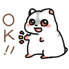 Stickers of cute hamsters