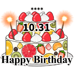 10/1-31 happy birthday Text October