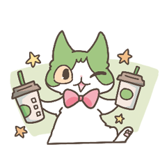 Hachiware Cat stickers