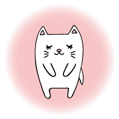 a pretty white cat everyday sticker