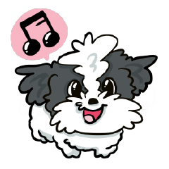 Maltese and Japanese chin's sticker