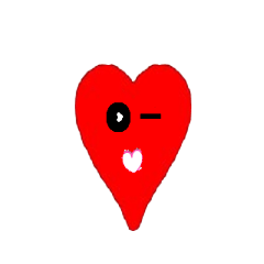 Red heart square