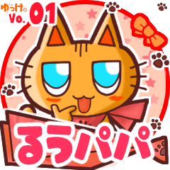 Cute cat's name sticker MY030919N23