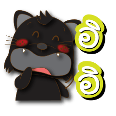Black kitten cat