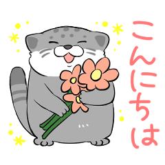 Manul cat greeting sticker
