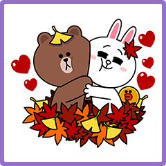 LINE Characters' Autumn Stickers