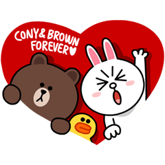 Brown Cony S Lovey Dovey Date Line Stickers Line Store