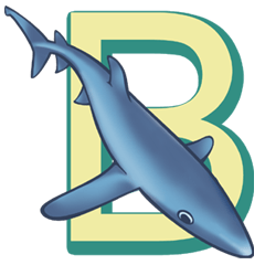 アルファベット&数字のサメ達