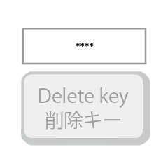 削除キー（Delete key）カスタムスタンプ