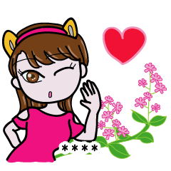 The Charming Girl (Text sticker)