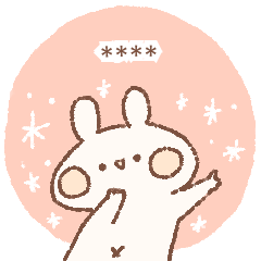 momochy Rabbit Name custom sticker Thai