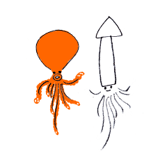 島で暮らす タコさんイカさん Line スタンプ Line Store