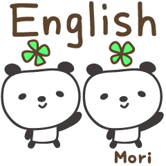 Panda English stickers for Mori