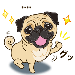 A sticker willingly. Pug's Custom