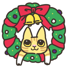Cat Goma and Peanut Merry Xmas