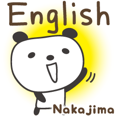Stiker English panda untuk Nakajima