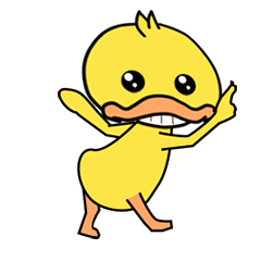 LINE Creators' Stickers - Cute duck adorable Example with GIF Animation