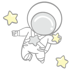 Astronaut and Star : Into the Galaxy