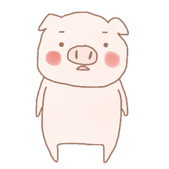 Pig Sticker (Japanese)