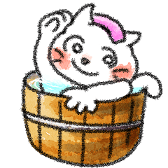 honwaka sticker white cat